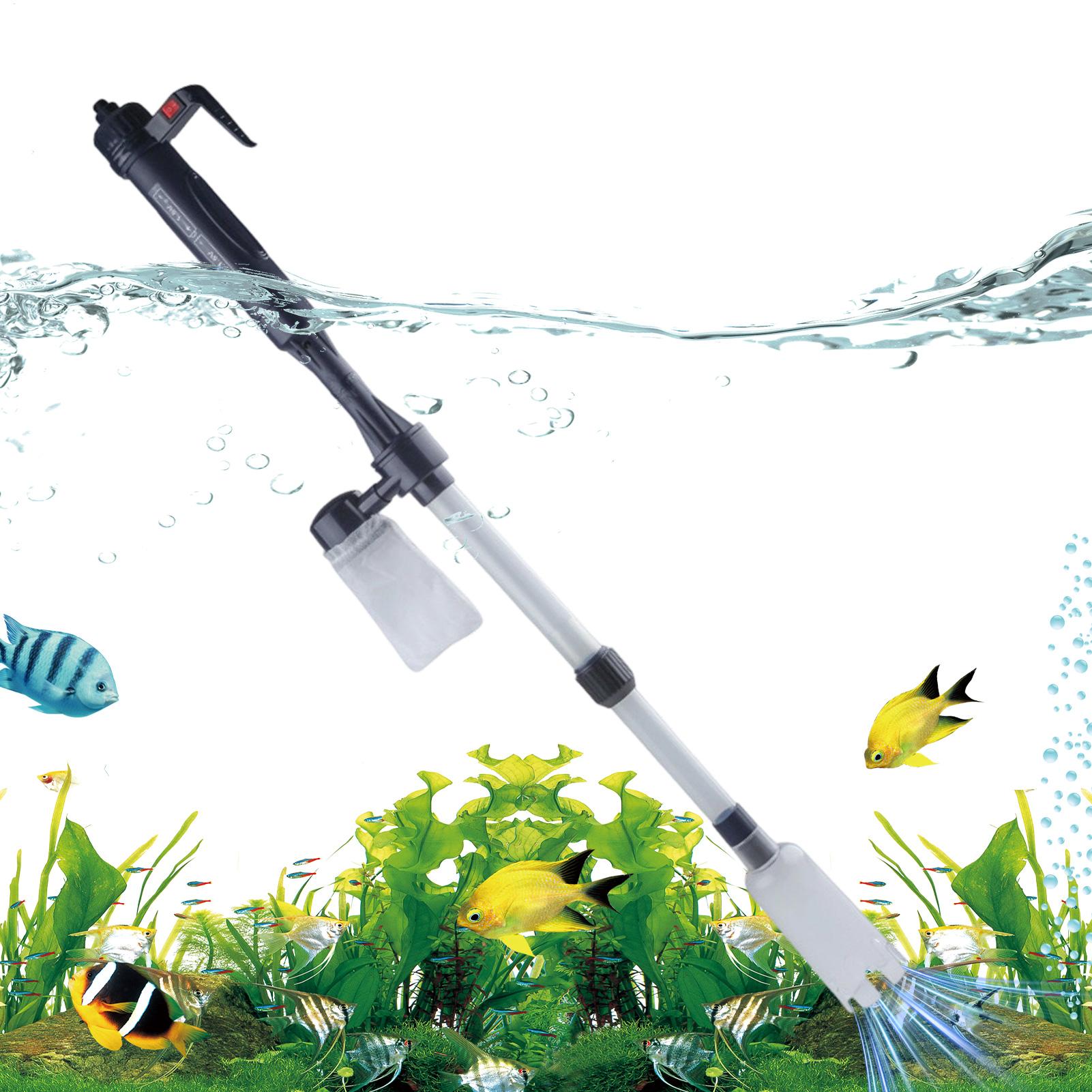 Aquarium Fish Electric - เครื่องดูดทรายตู้ปลาแบบไฟฟ้า กำลังสูง พร้อมระบบไซฟอน สำหรับทำความสะอาดกรวดและเปลี่ยนน้ำ