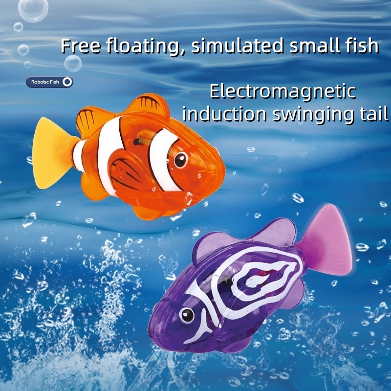 Aquarium Fish Electric - ของเล่นปลาตัวเล็กมีไฟในตัวพร้อมเซ็นเซอร์ ปลาเลี้ยงในน้ำ ปลาว่ายน้ำได้ ของเล่นปลาตัวตลกสมจริง