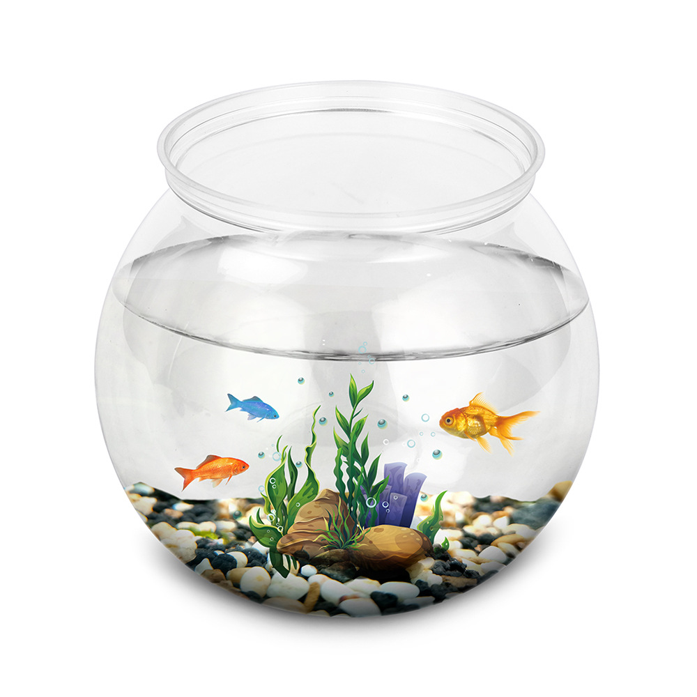 All Fish In Aquarium - ชามปลาพลาสติก L M S ขนาดเดสก์ท็อป Aquarium