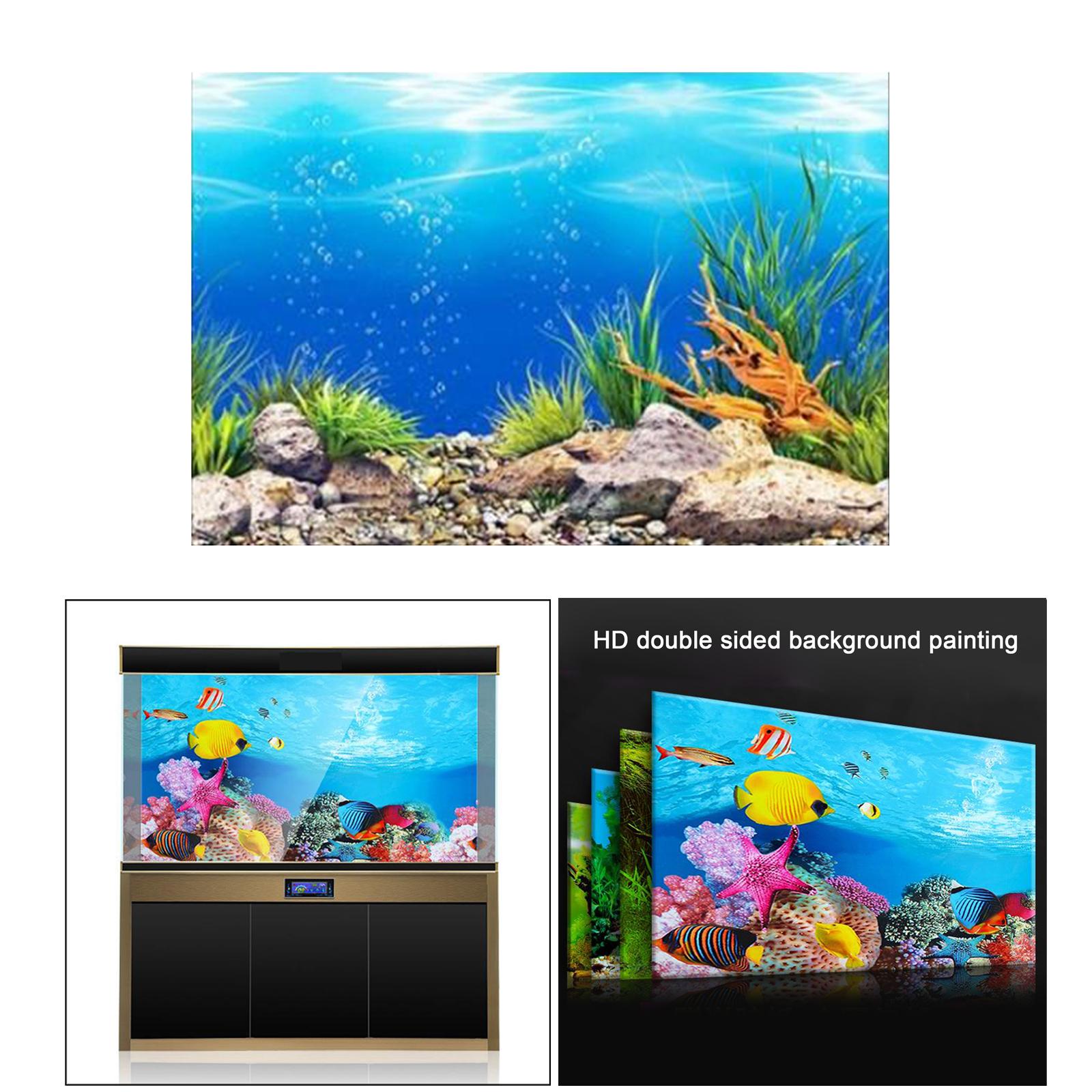 Aquarium Fish Poster - โปสเตอร์พื้นหลังตู้ปลาแบบ 3 มิติ ฉากหลังตกแต่งตู้ปลา