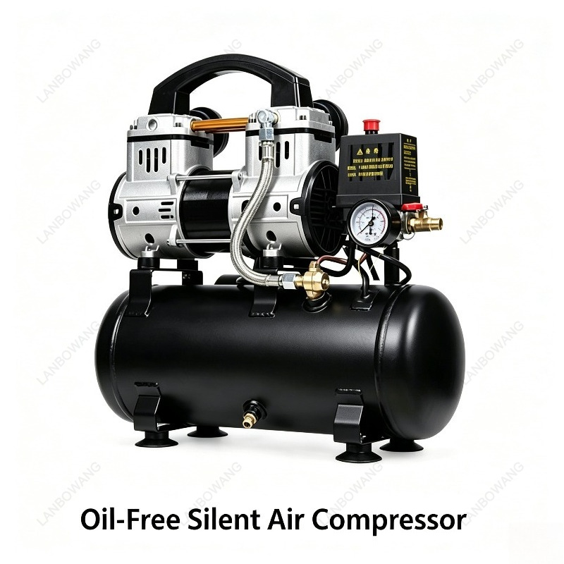 Air Pump Silent - เครื่องอัดอากาศแบบไร้น้ำมัน ขนาด 8 ลิตร กำลังไฟ 1100