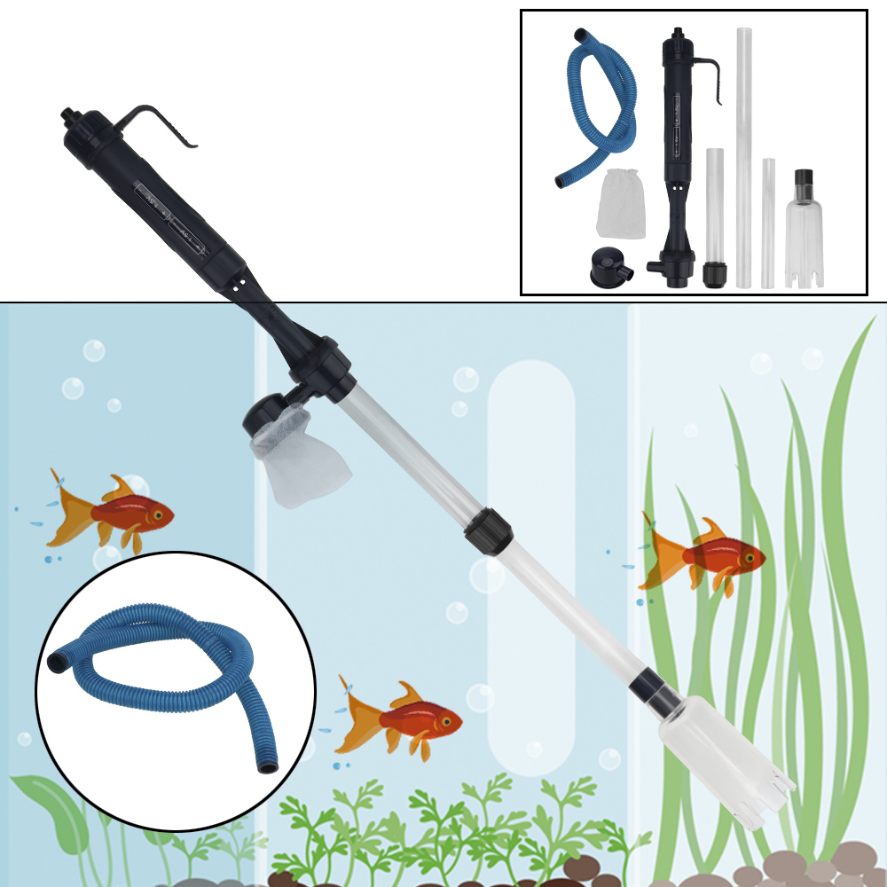 Aquarium Fish Electric - ปั๊มเปลี่ยนน้ำไฟฟ้า เครื่องทำความสะอาดกรวด อุปกรณ์ทำความสะอาดตู้ปลา ท่อดูดเปลี่ยนน้ำ กำจัดของเสีย ตัวกรองน้ำ