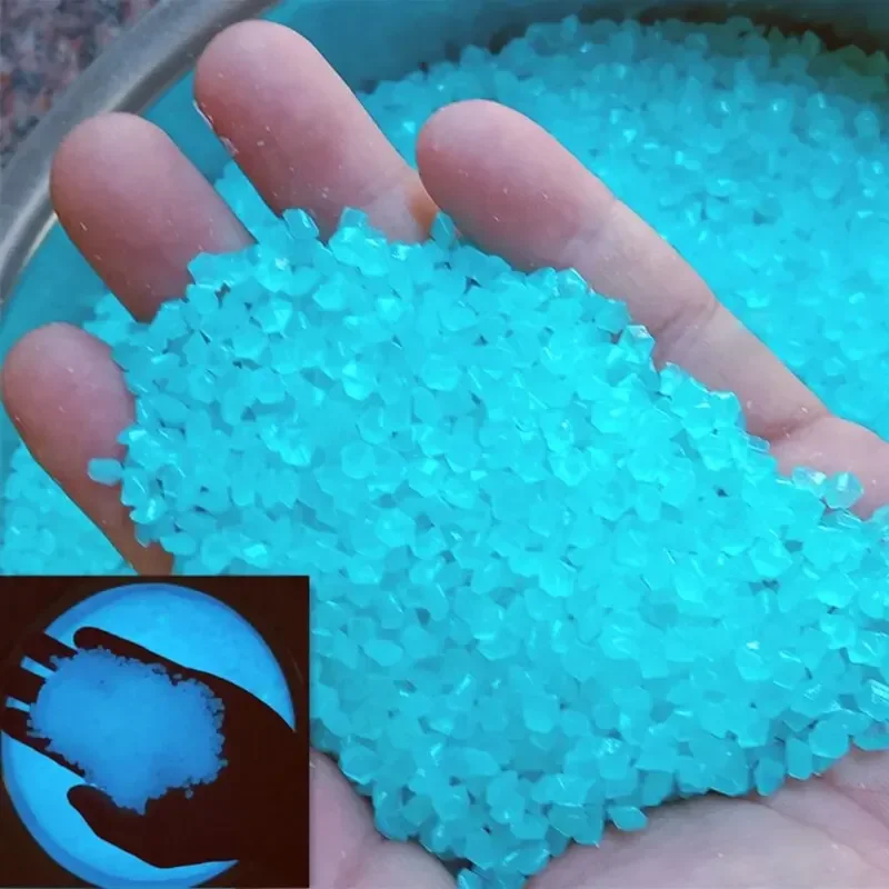 Aquarium Fish Glow In The Dark - 1000 ชิ้น 3-5 มิลลิเมตรทรายเรืองแสงใน Dark Pebbles