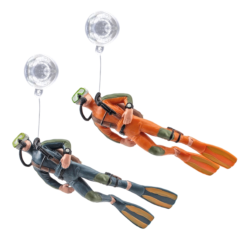 All Fish In Aquarium - Aquarium DIVER ตกแต่งลอยเรซิ่น Divers มือสีอุปกรณ์เสริมขนาดเล็กเหมาะสําหรับปลาทุกชนิด Drop