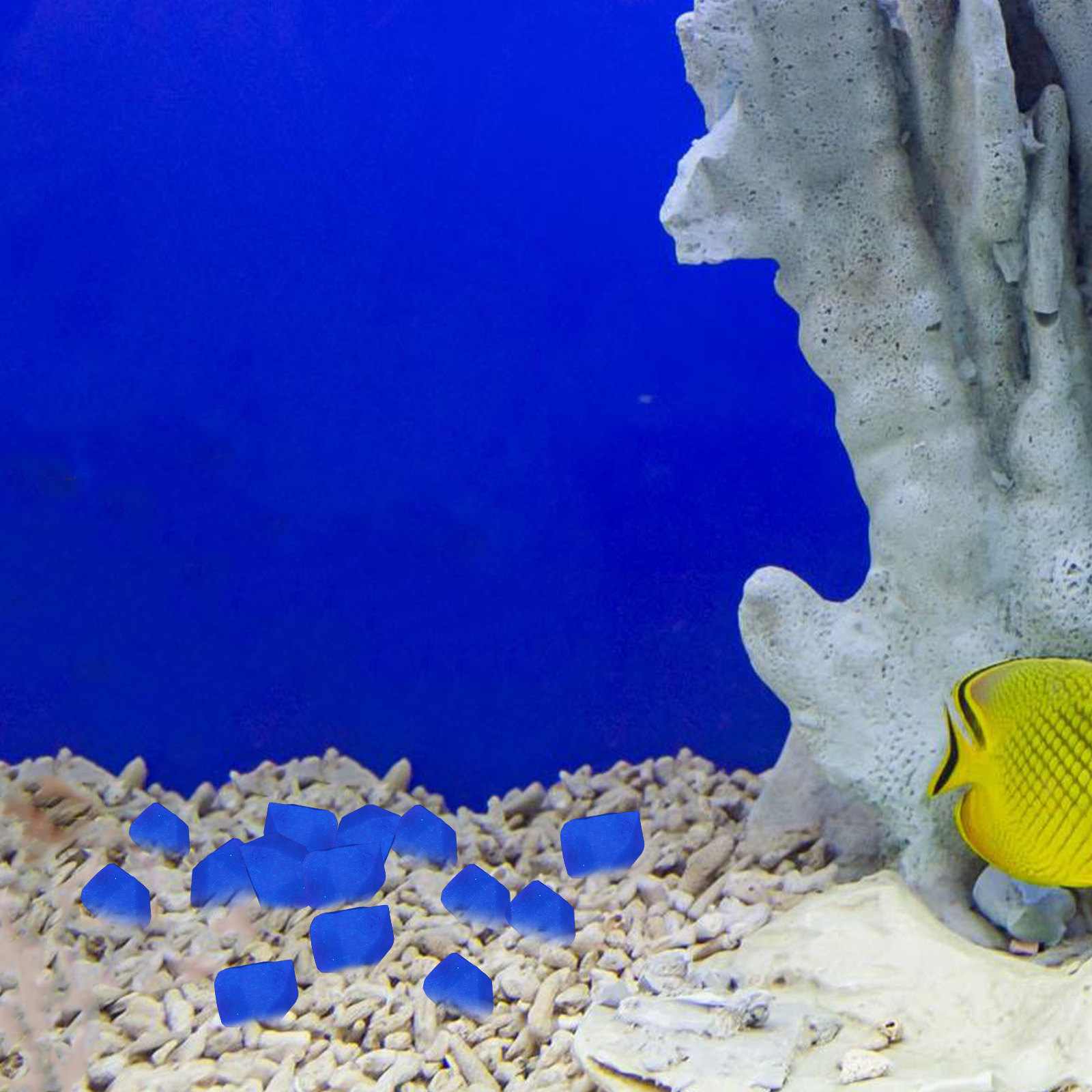 Aquarium Fish Glow In The Dark - 300 ชิ้น หินเรซิ่นสีม่วงแดงเรืองแสงในที่มืด สำหรับตกแต่งตู้ปลา จัดภูมิทัศน์ ไม่เป็นพิษ