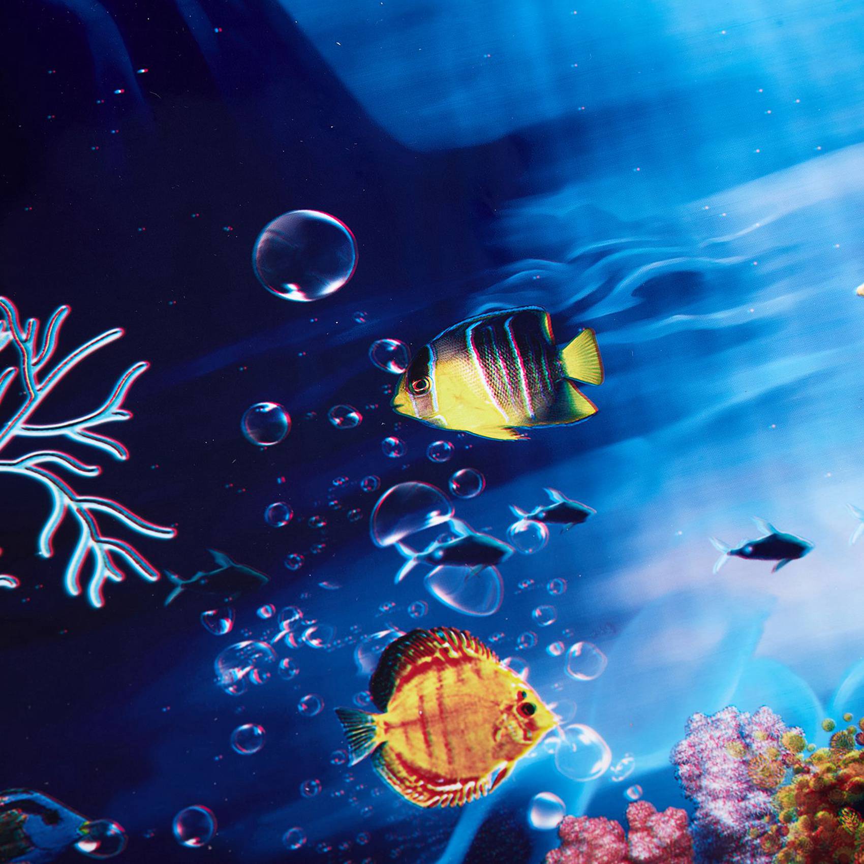 Aquarium Fish Poster - 2X ฉากหลังทะเลสีฟ้าสดใส โปสเตอร์ภูมิทัศน์มหาสมุทรสำหรับตู้ปลา-AT36