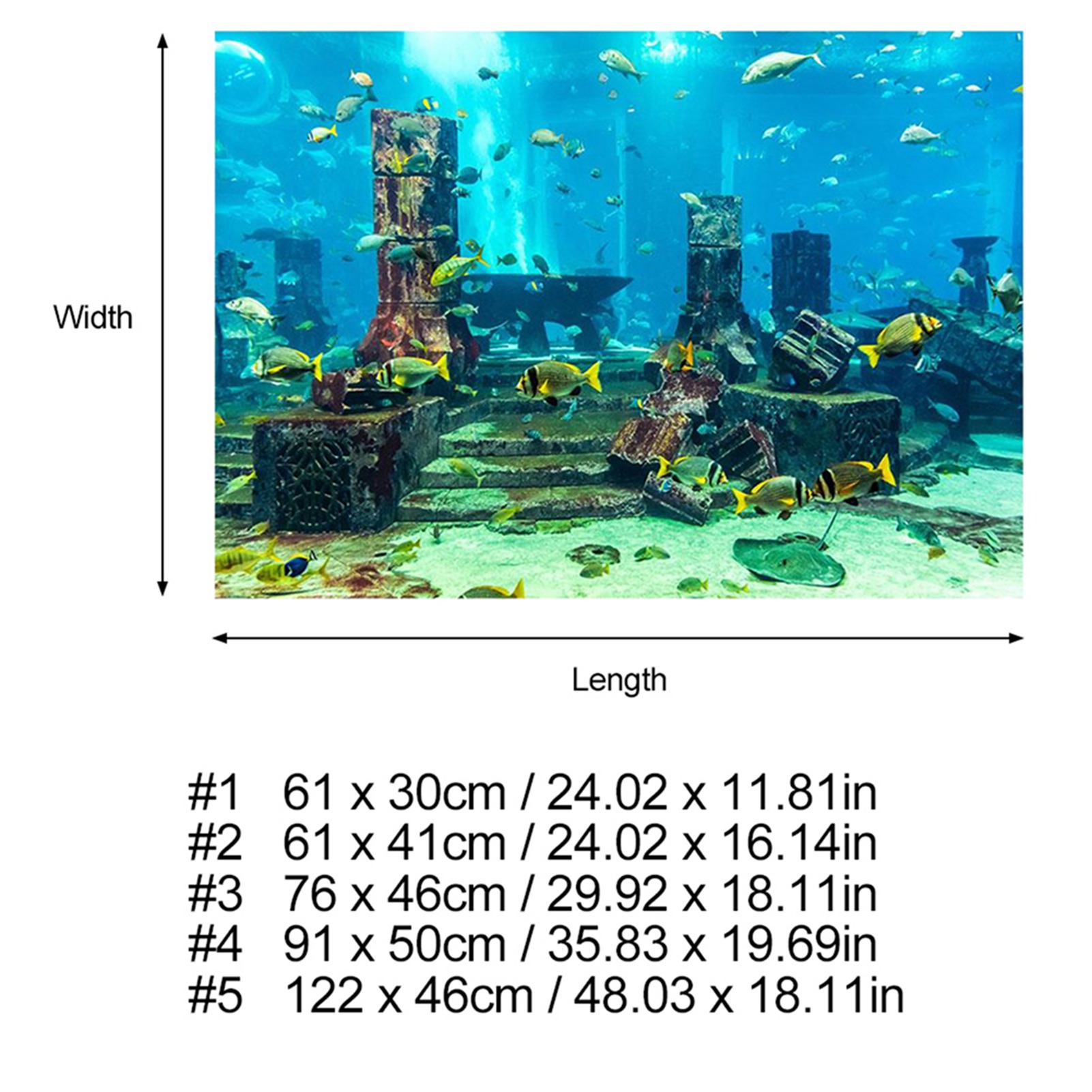 ZK20 Coral Aquarium พื้นหลังใต - Aquarium Fish Poster บทวิจารณ์และราคา