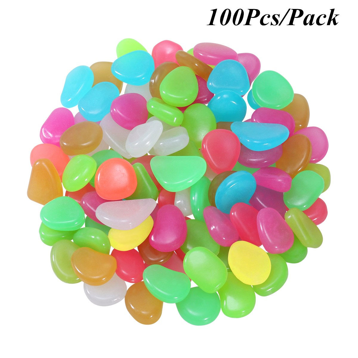 100 ชิ้น หินกรวดเรืองแสงในที่ม - Aquarium Fish Glow In The Dark บทวิจารณ์และราคา