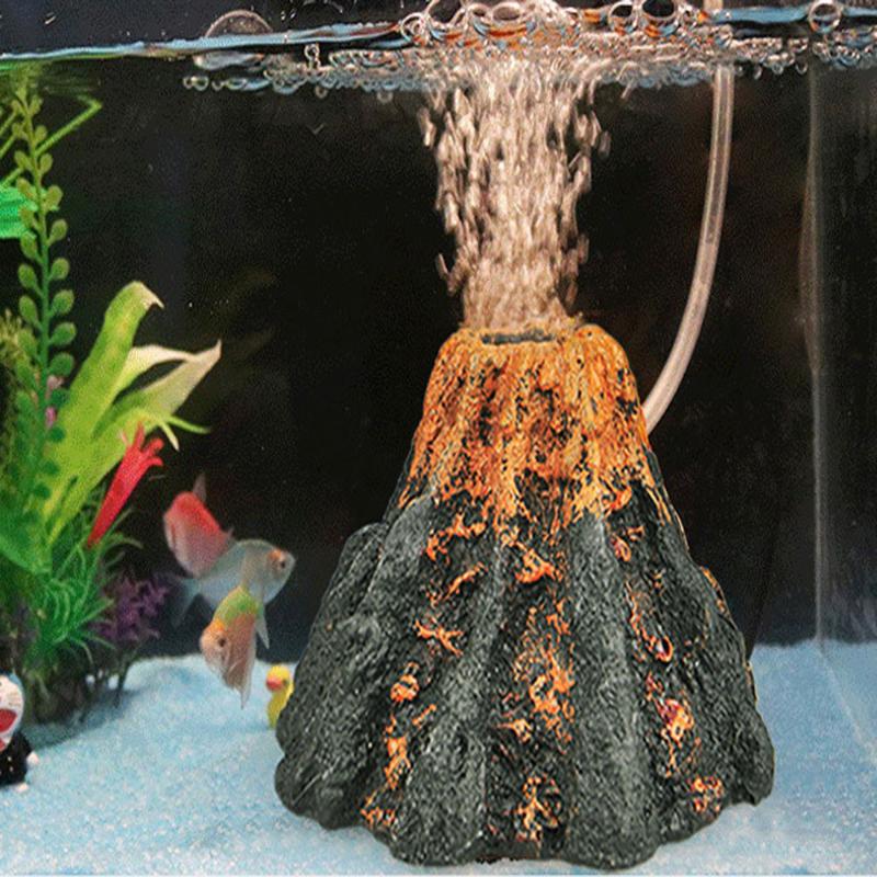 หินฟองอากาศรูปภูเขาไฟสำหรับตู้ - Aquarium Fish Cartoon บทวิจารณ์และราคา