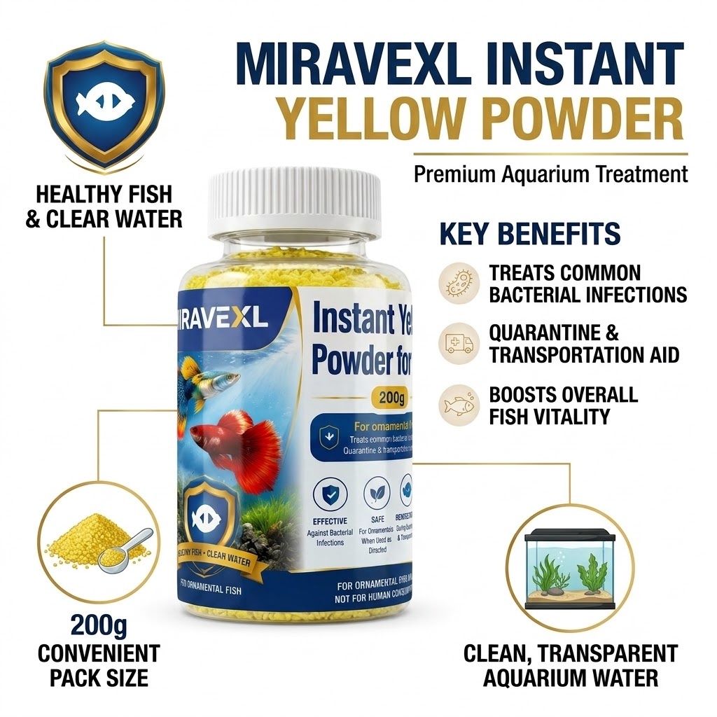 ผงสีเหลืองสำเร็จรูปออลอินวันสำ - Aquarium Fish Vitamin บทวิจารณ์และราคา