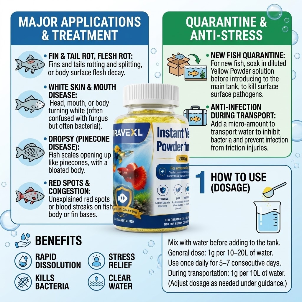 ผงสีเหลืองสำเร็จรูปออลอินวันสำ - Aquarium Fish Vitamin บทวิจารณ์และราคา