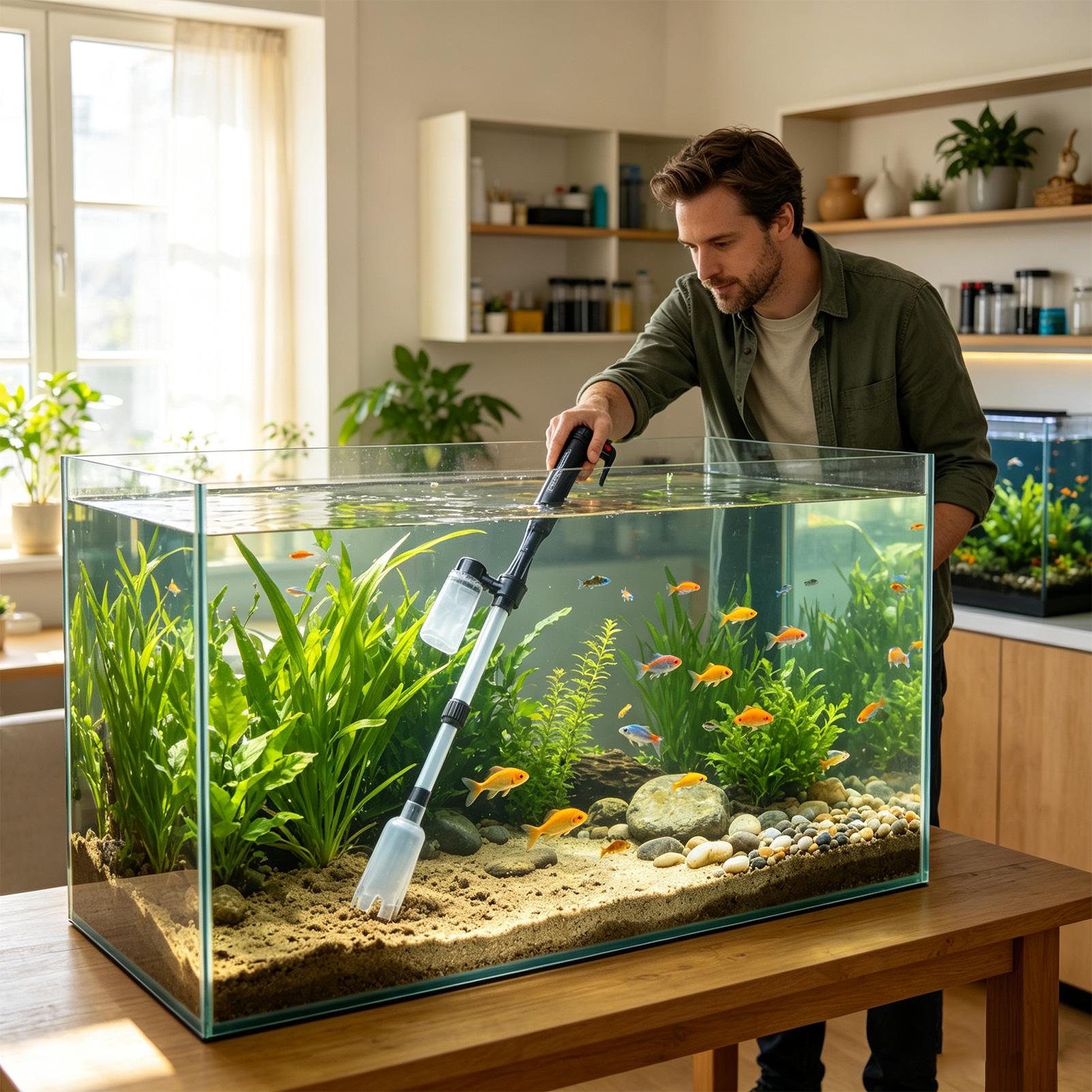 เครื่องดูดฝุ่นทำความสะอาดตู้ปล - Aquarium Fish Electric บทวิจารณ์และราคา