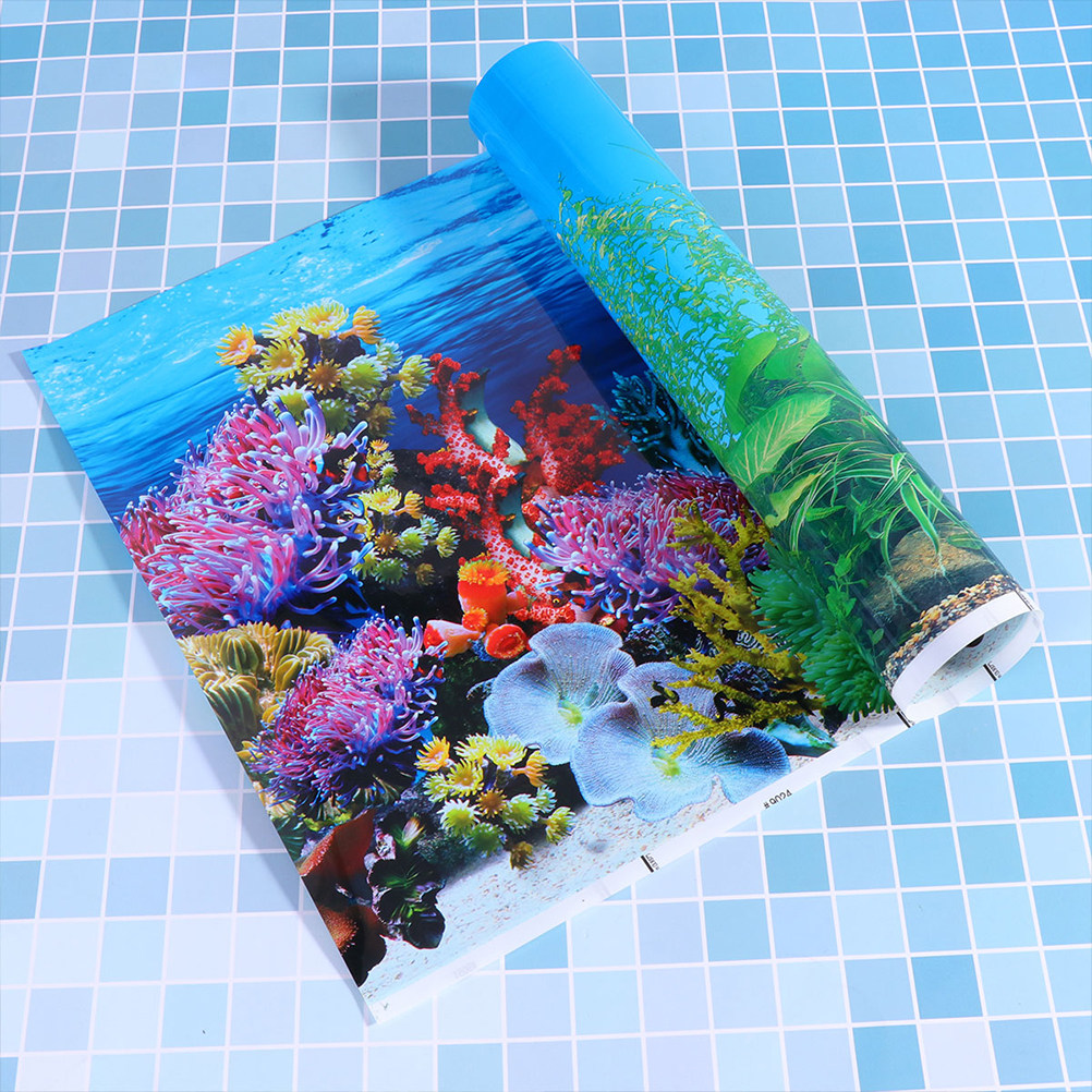 กระดาษพื้นหลังตู้ปลา หนา ไม่ซี - Aquarium Fish Poster บทวิจารณ์และราคา