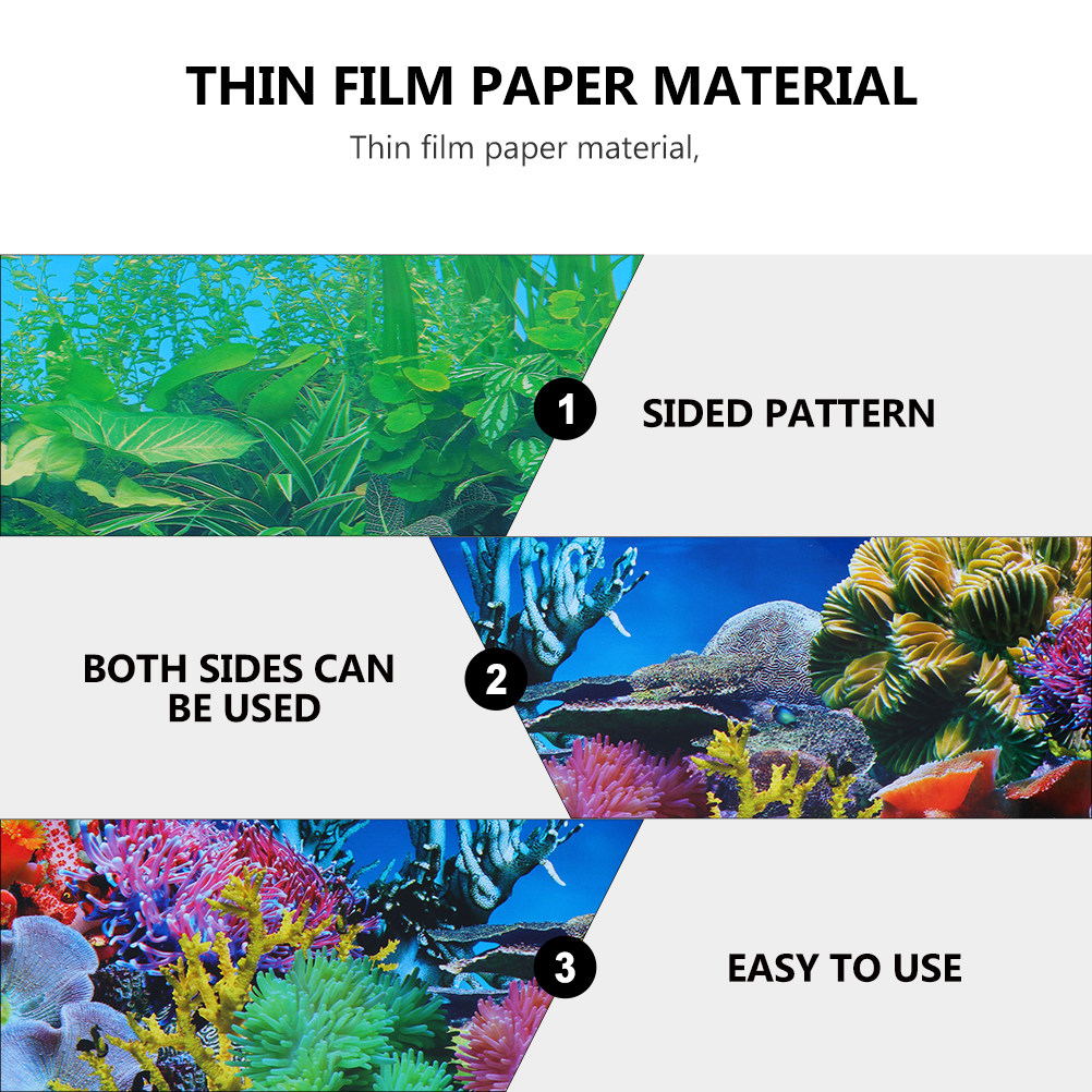 กระดาษพื้นหลังตู้ปลา หนา ไม่ซี - Aquarium Fish Poster บทวิจารณ์และราคา