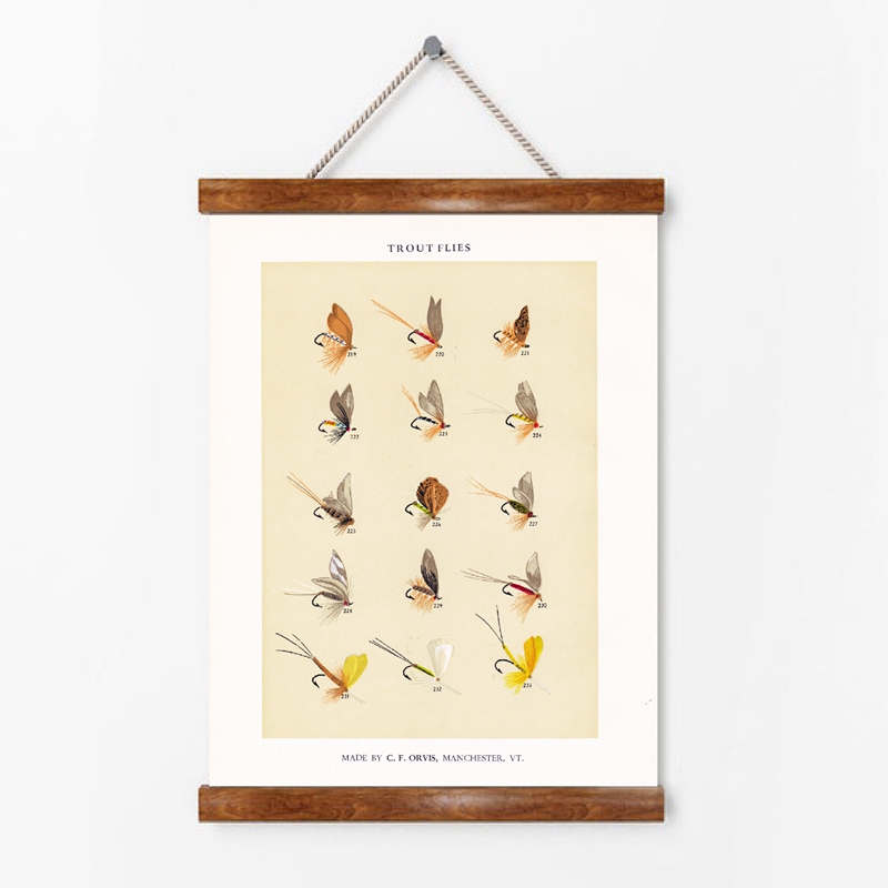 Vintage Fly Fishing Lure โปสเต - Aquarium Fish Poster บทวิจารณ์และราคา