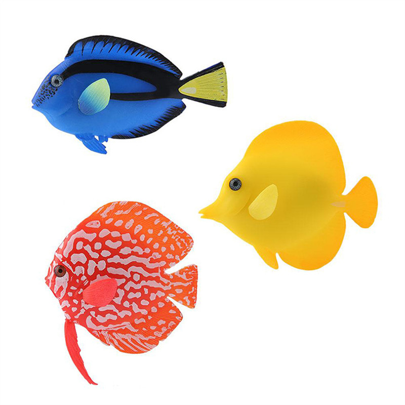 ปลาซิลิโคนเรืองแสงในที่มืด ของ - Aquarium Fish Glow In The Dark บทวิจารณ์และราคา