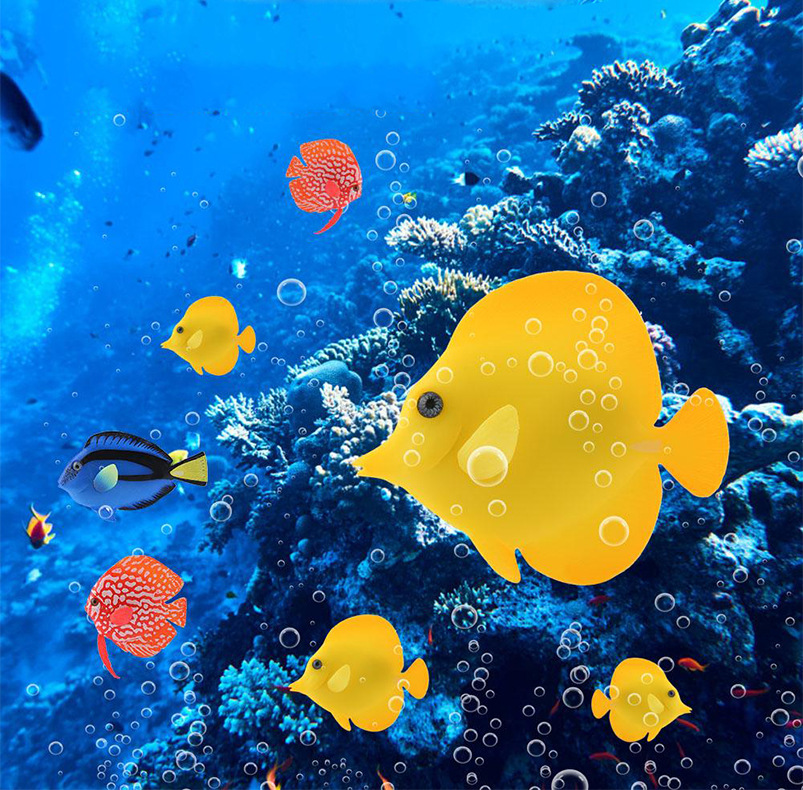 ปลาซิลิโคนเรืองแสงในที่มืด ของ - Aquarium Fish Glow In The Dark บทวิจารณ์และราคา