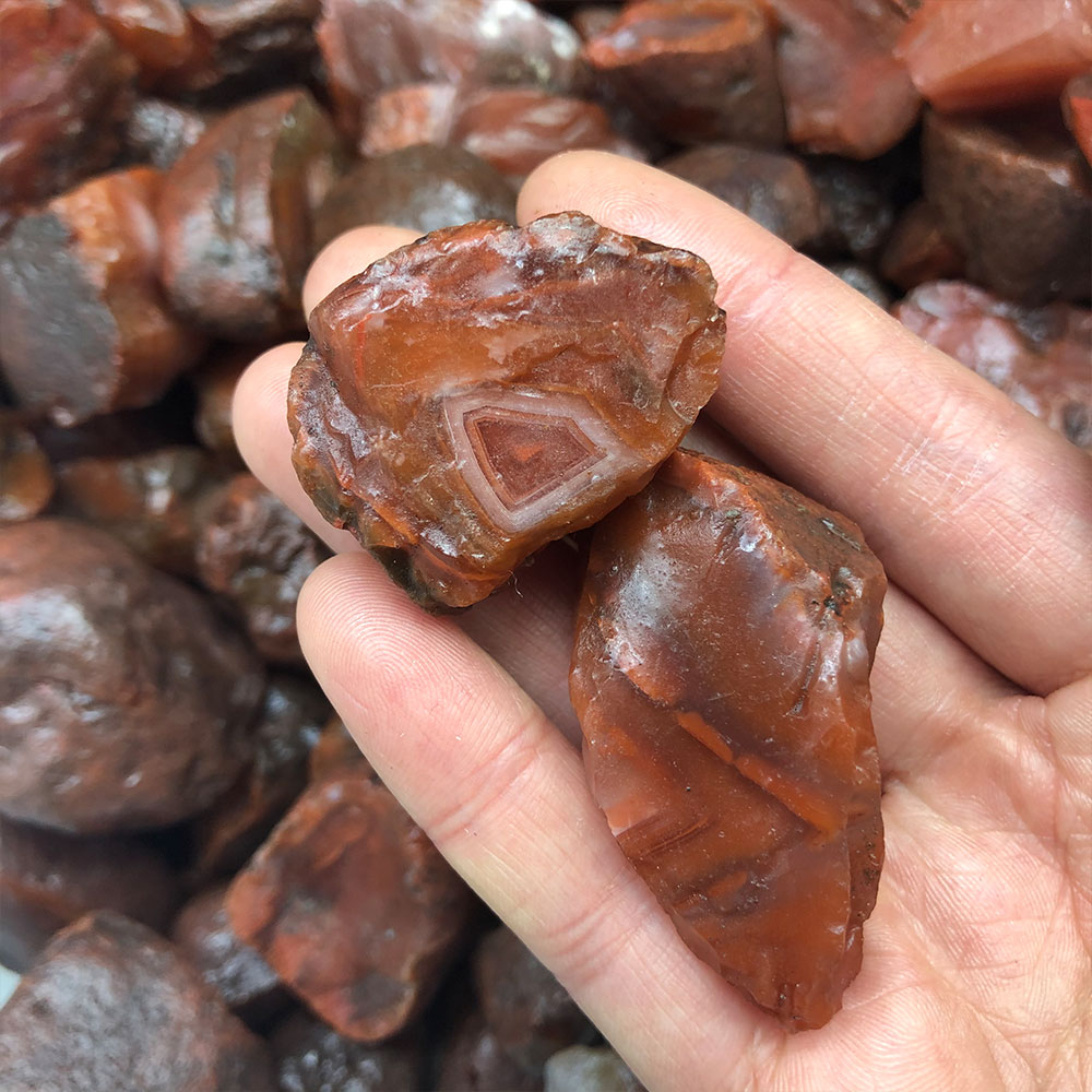 1 PC สุ่มหยาบดิบ Carnelian สีแ - Aquarium Decoration Rock บทวิจารณ์และราคา