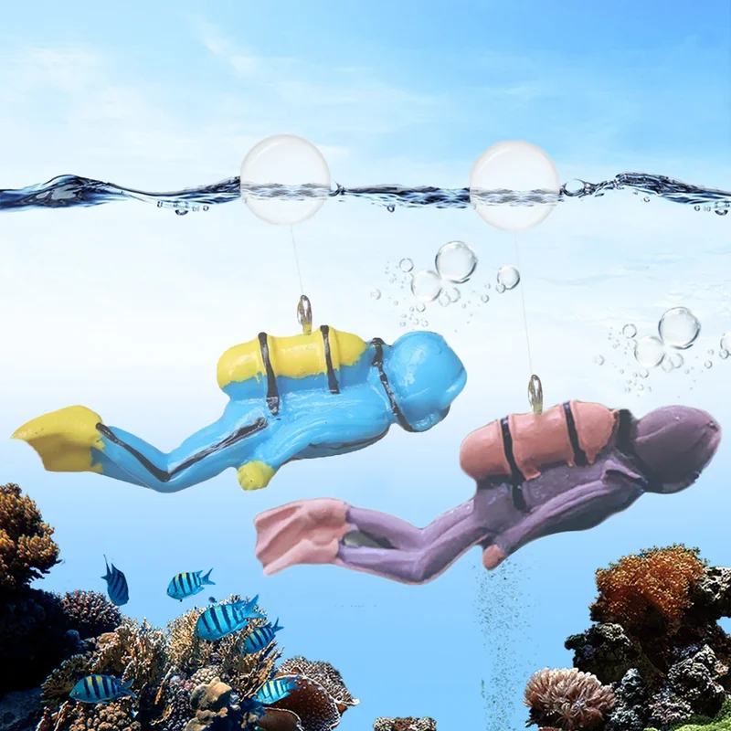 1/2 ชิ้นอุปกรณ์ตกแต่งตู้ปลาขนา - Aquarium Fish Cartoon บทวิจารณ์และราคา